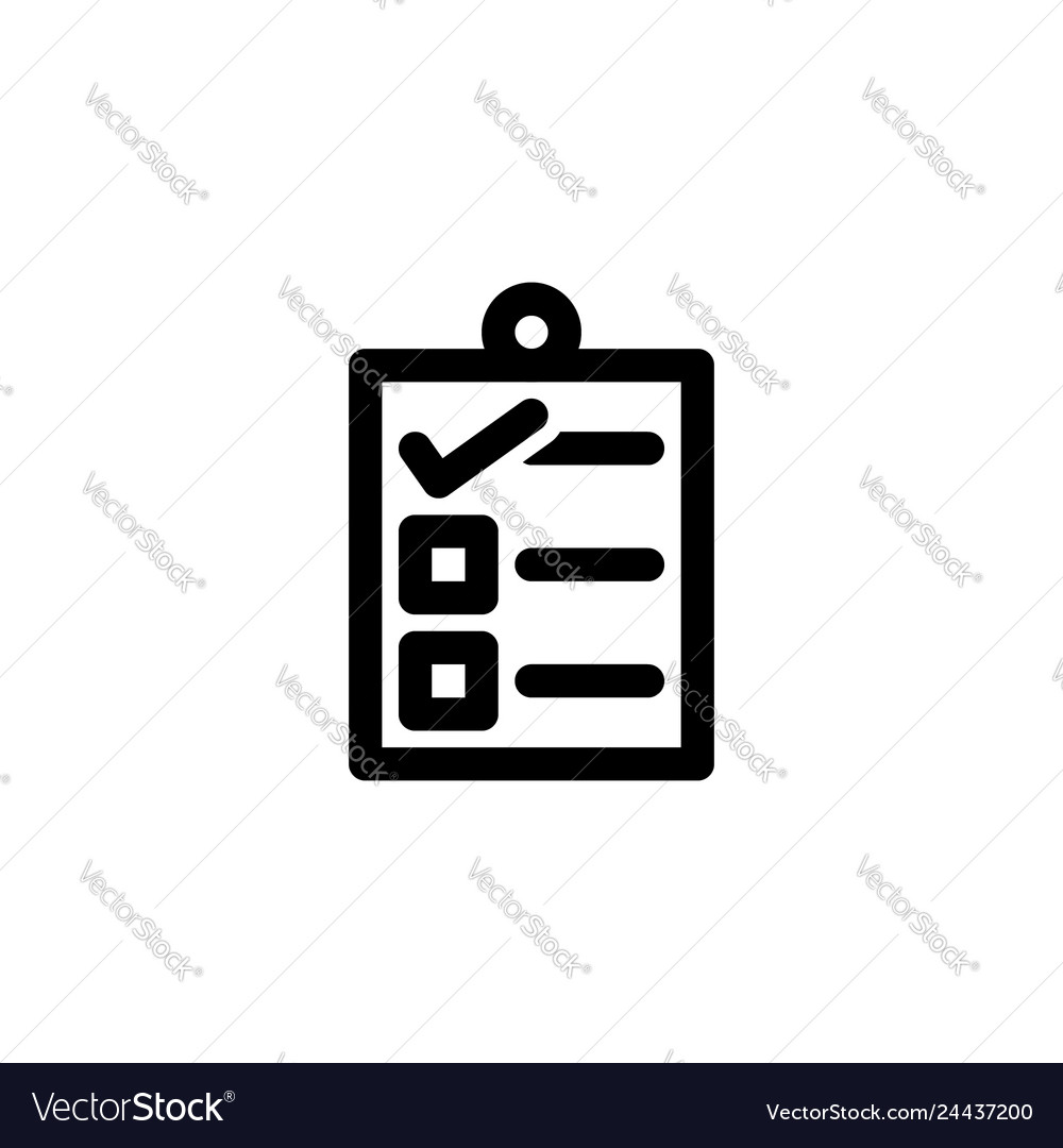 Task checklist icon in line or outline style vector image Task checklist icon in line or outline style