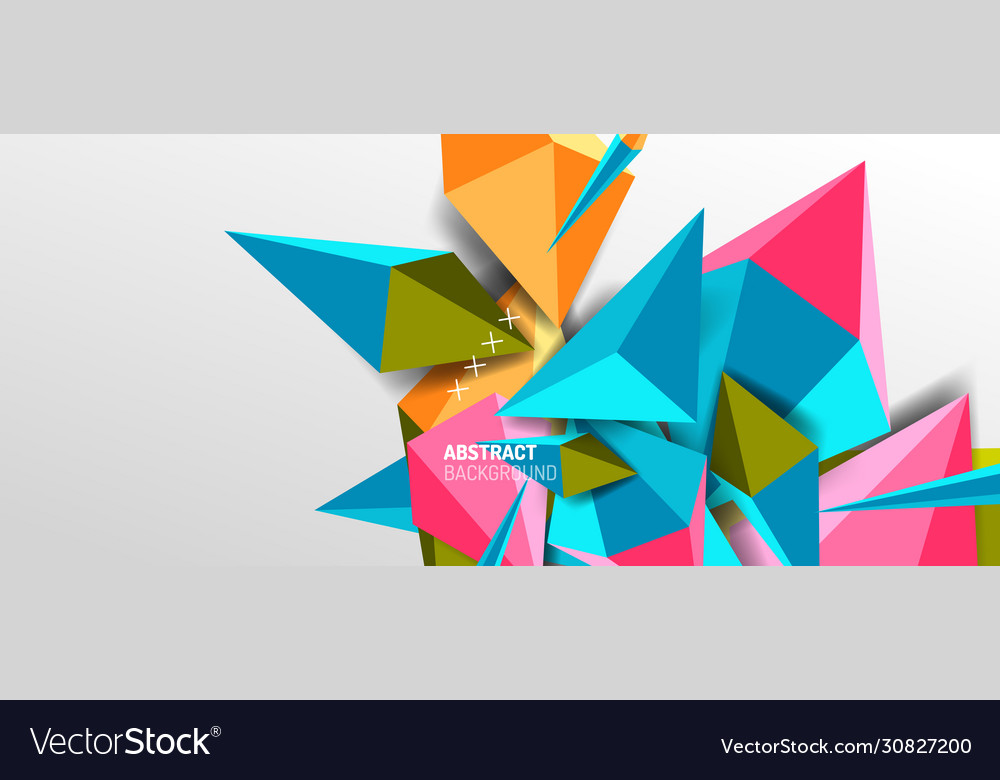 Trendy simple triangle abstract background vector image Trendy simple triangle abstract background