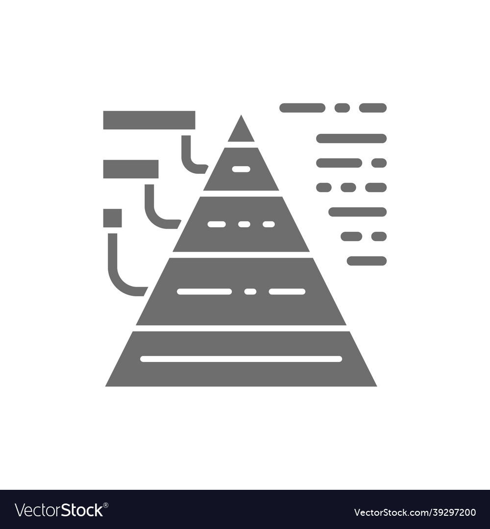 Triangular diagram with explanations grey Vector Image Triangular diagram with explanations grey