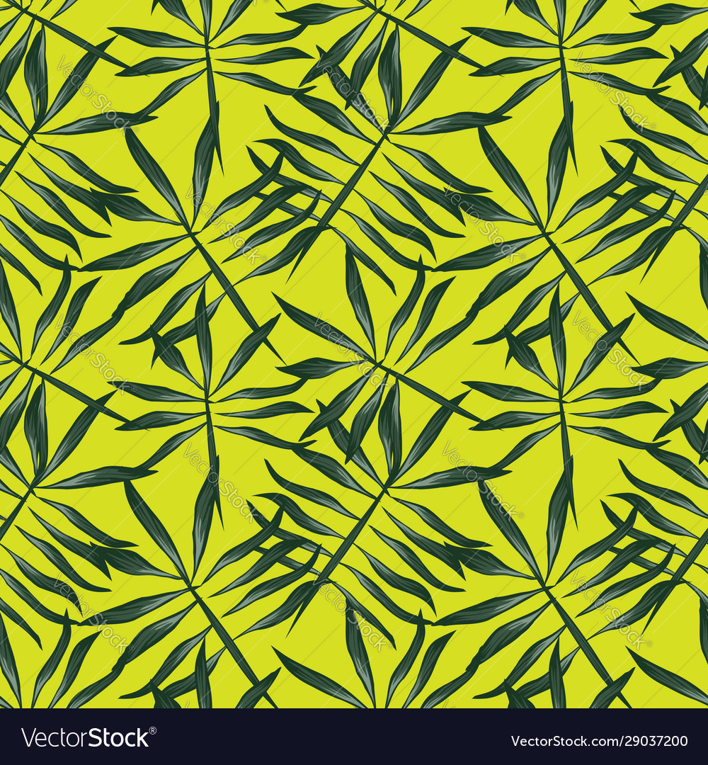 Tropical botanical floral seamless pattern