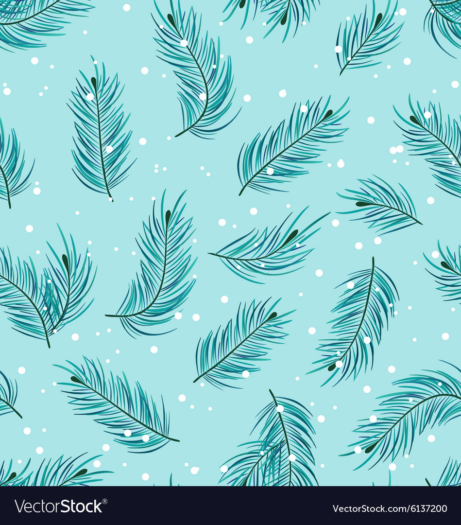 Winter Fir Twigs Pattern