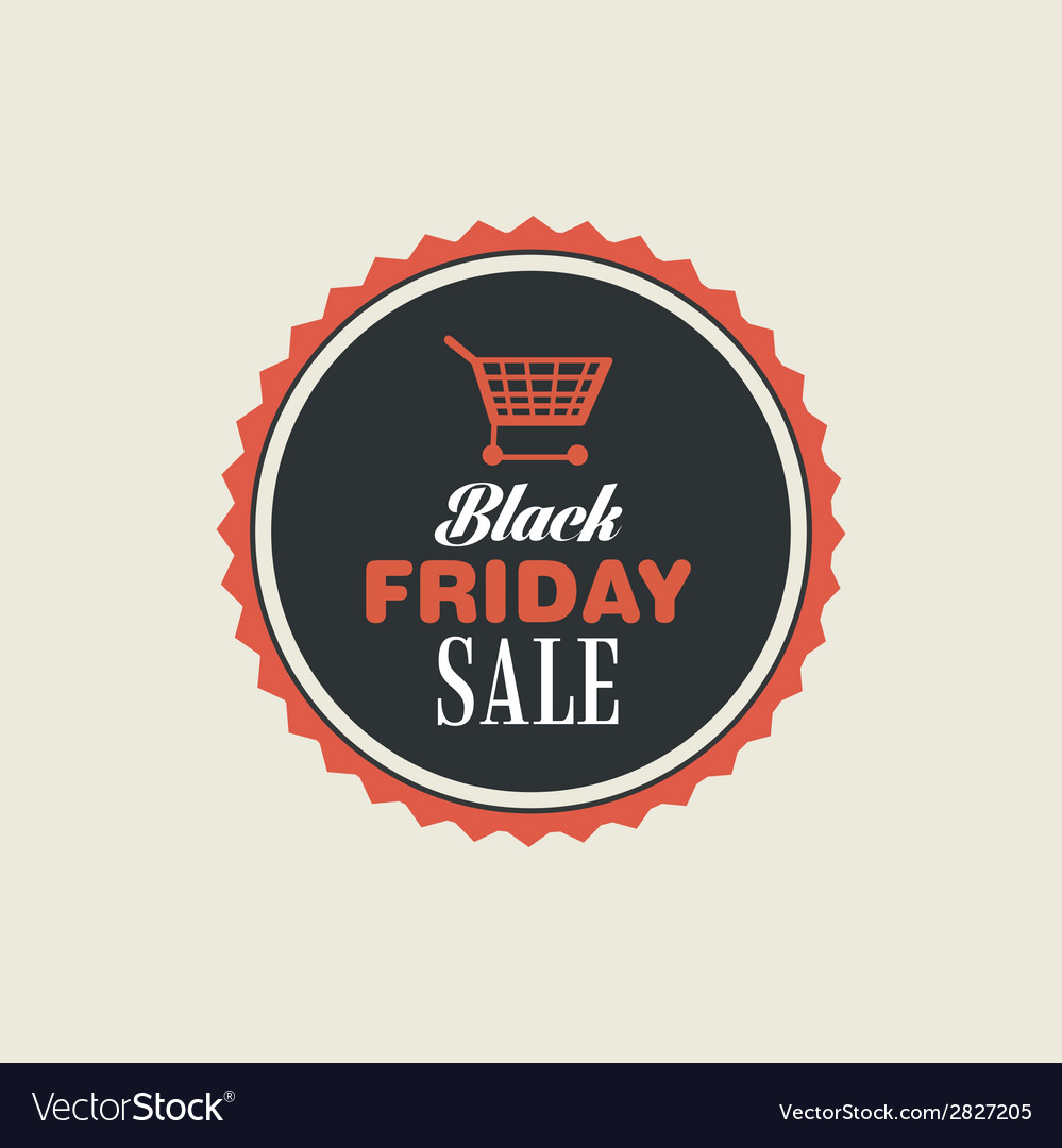 Abstract black friday label on a white background