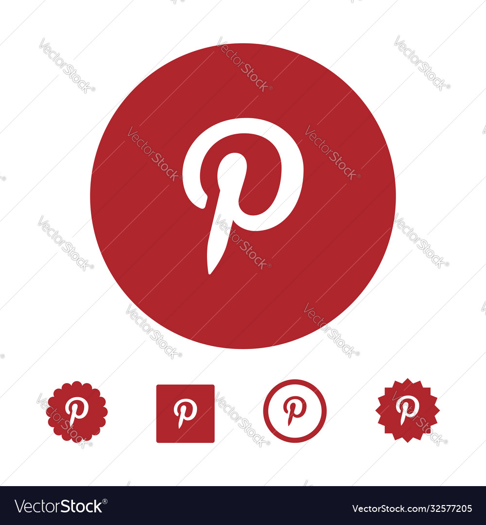 Astana Kazakhstan -10 July 2020 Pinterest Icon Vector Image