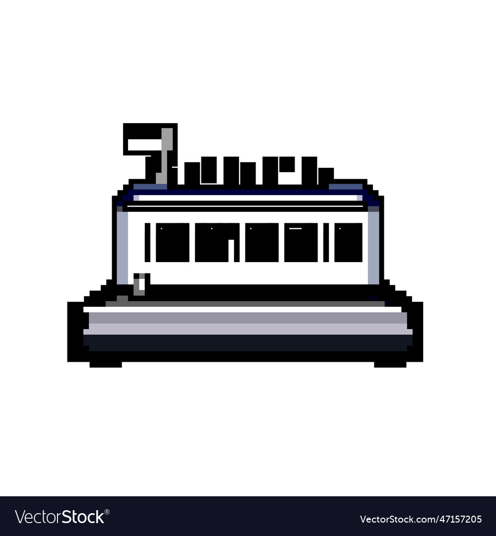 Business binding machine game pixel art vector image Business binding machine game pixel art