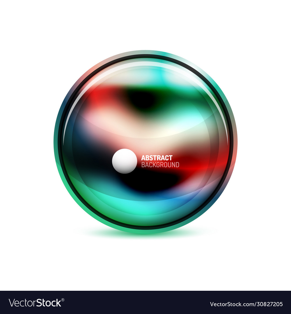 Circle button or banner for text design template vector image Circle button or banner for text design template