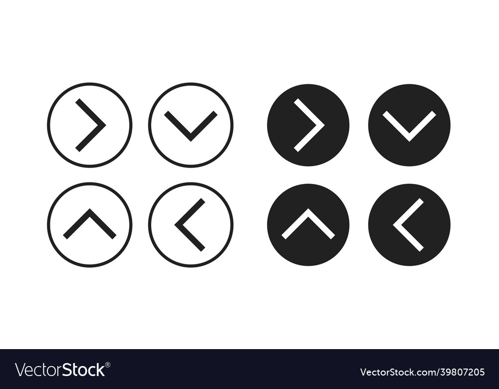 Flat icon design arrow button next set concept