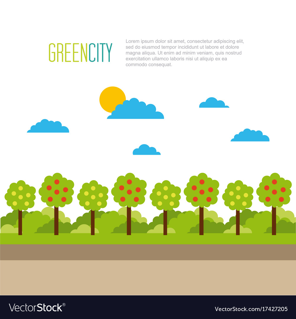 Green city tree natural landscape environment