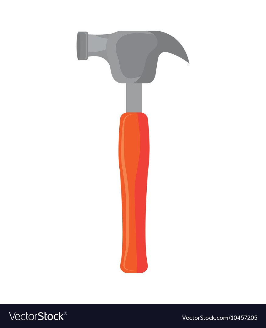 Hammer construction tool device icon