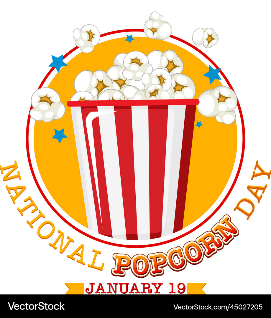 National popcorn day banner design Royalty Free Vector Image