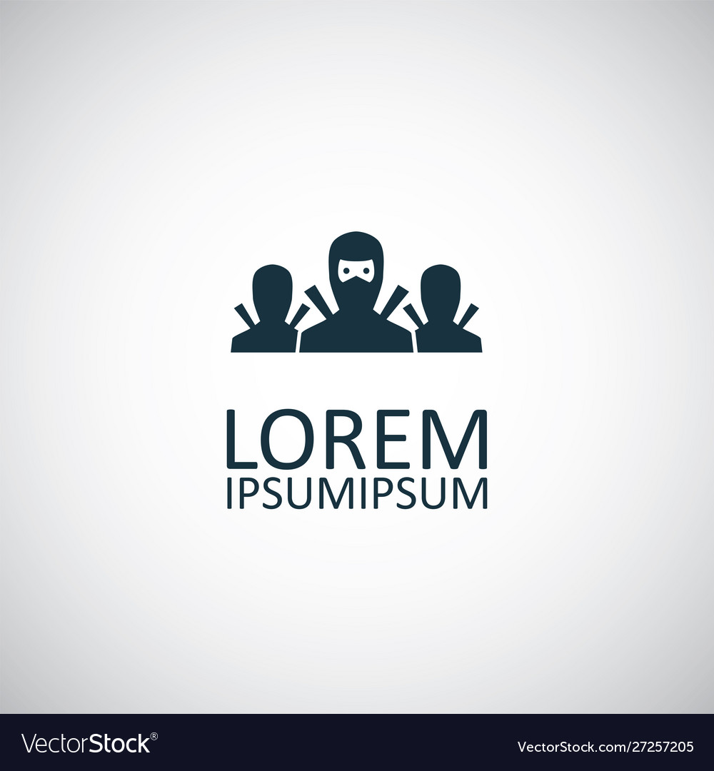Ninja team icon for web and ui on white background