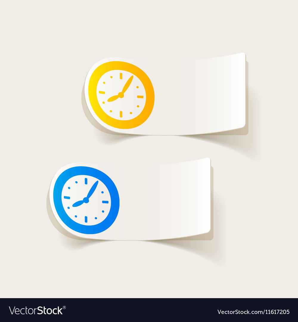 Realistic design element clock