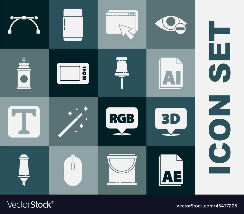Set ae file document speech bubble with text 3d vector image Set ae file document speech bubble with text 3d