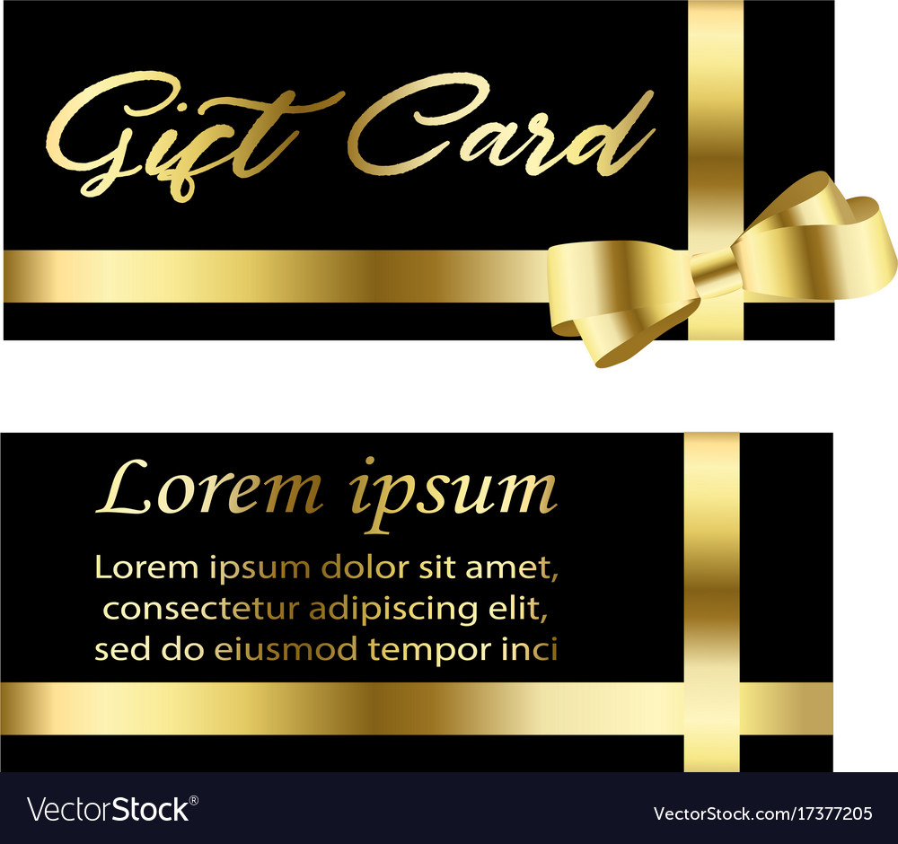 Set beautiful cards with gold gift bows