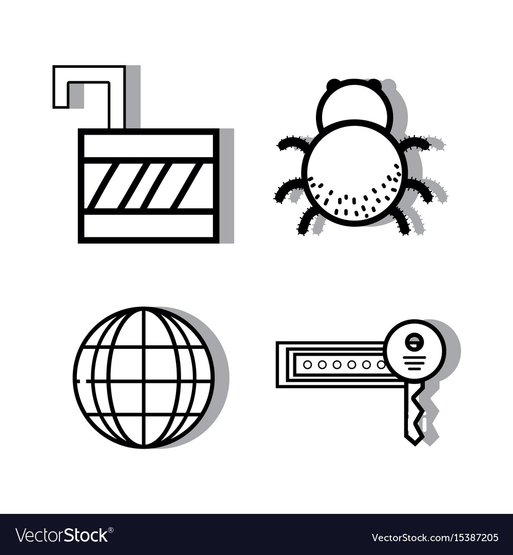 Set padlock and global with key spider