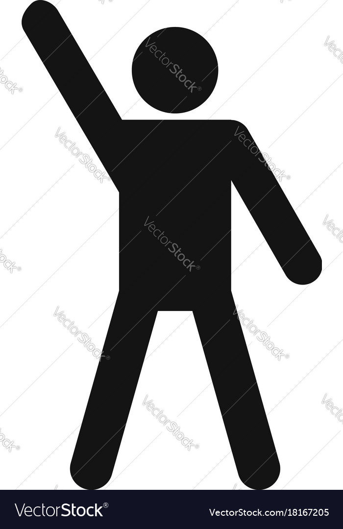 Man, win, stickman, stick figure, hand up icon - Download on Iconfinder