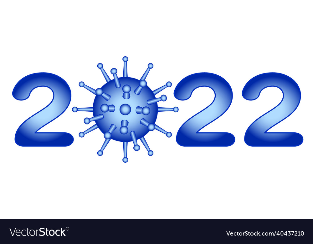 Abstract 2022 coronavirus vector image Abstract 2022 coronavirus