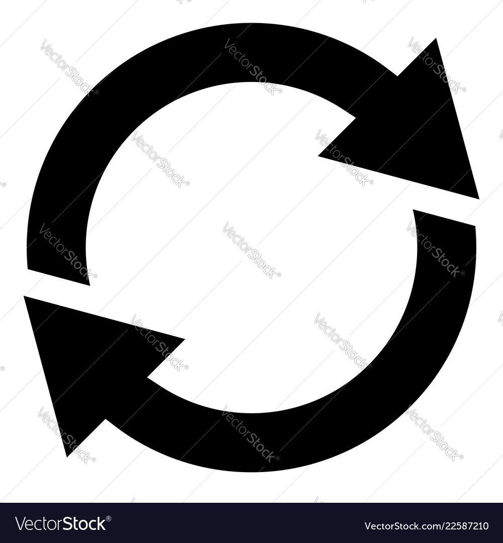 Download Circular arrow circle arrow icon rotation restart Vector Image