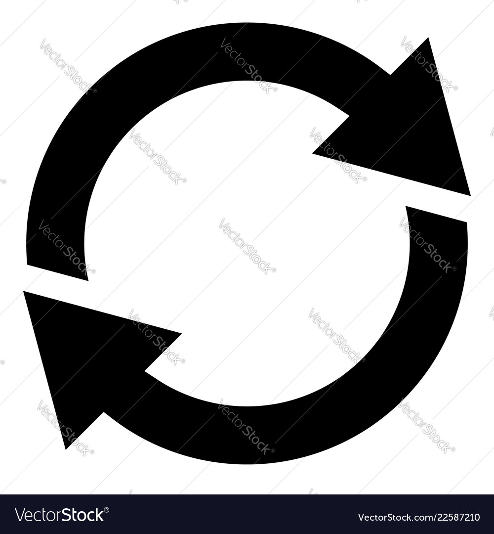 Kreis-Kreislauf-Symbol Drehung neu starten vector image Kreis-Kreislauf-Symbol Drehung neu starten