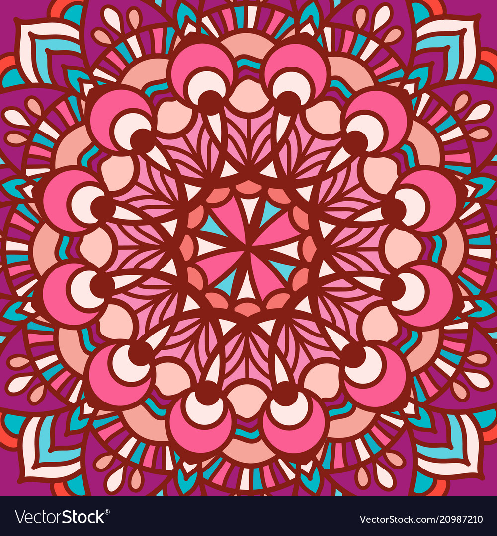 Color circular pattern in the square Vector Image Color circular pattern in the square