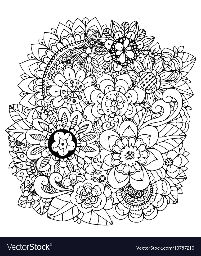 Floral Mushroom Doodle