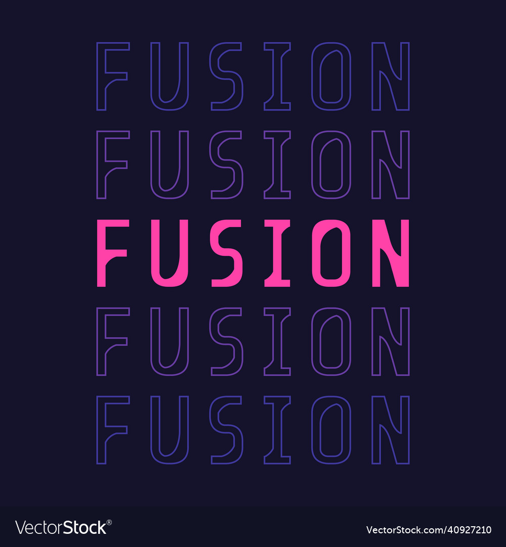 Fusion Repeat Word Poster Royalty Free Vector Image