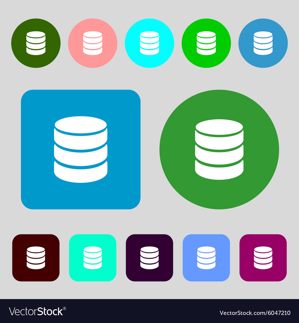 Hard disk and database sign icon flash drive stick