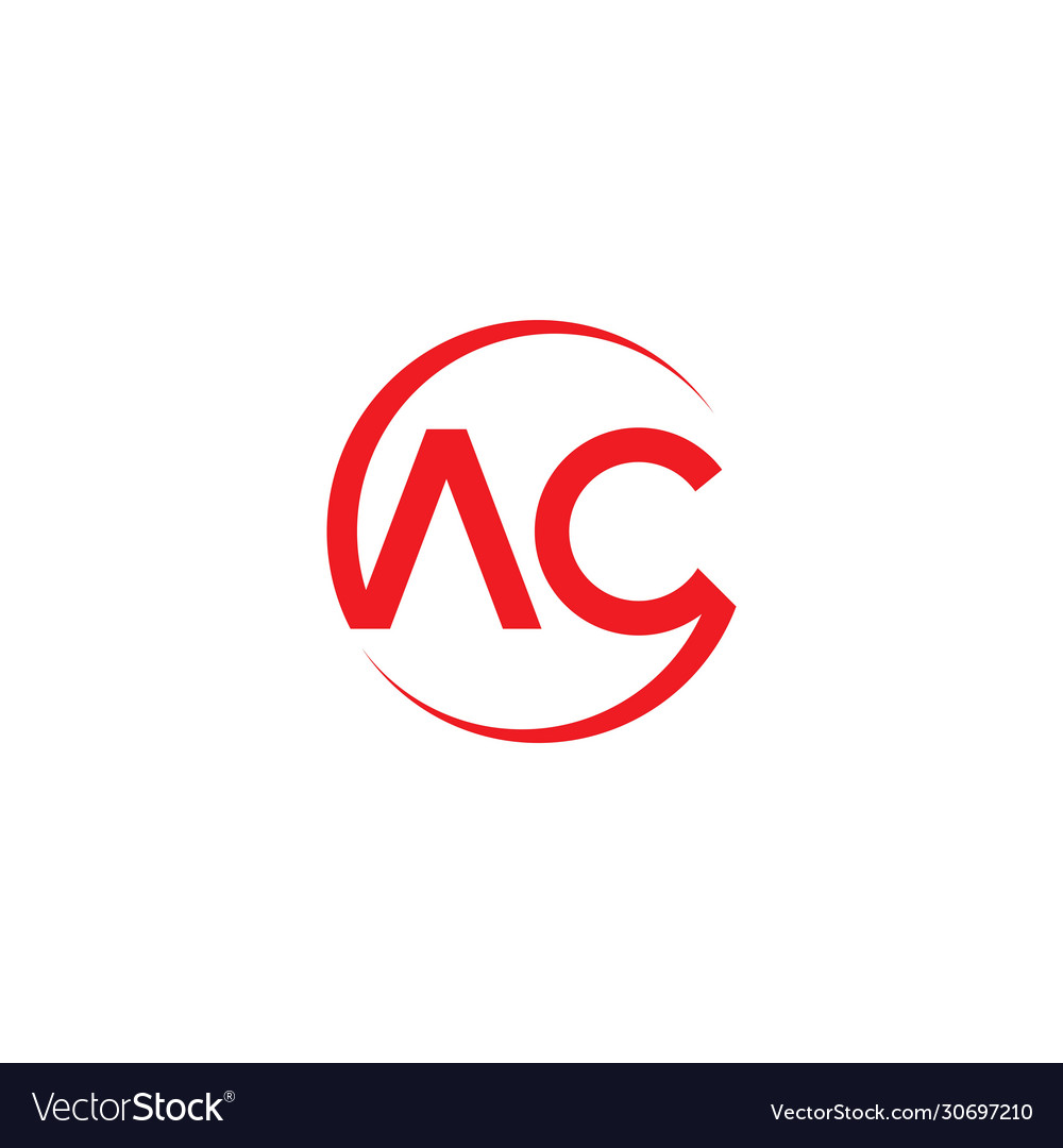 Initial letter ac or ca logo design template