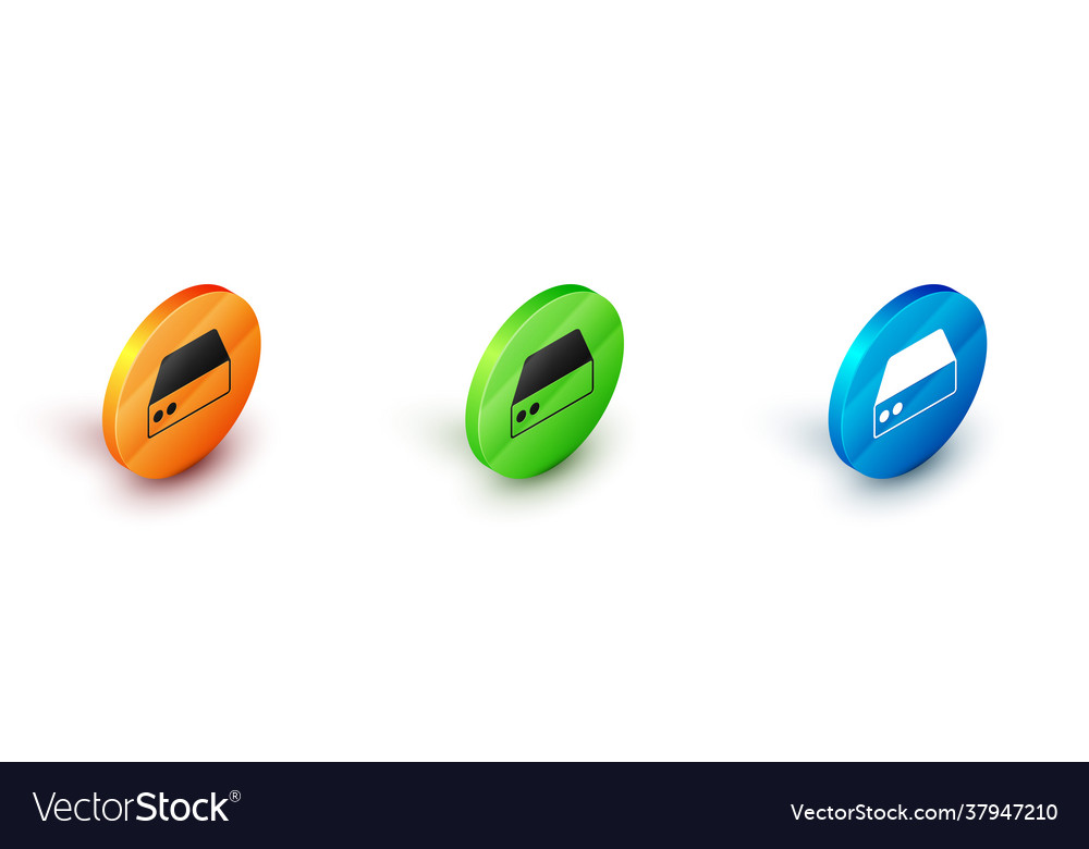 Isometric server data web hosting icon isolated