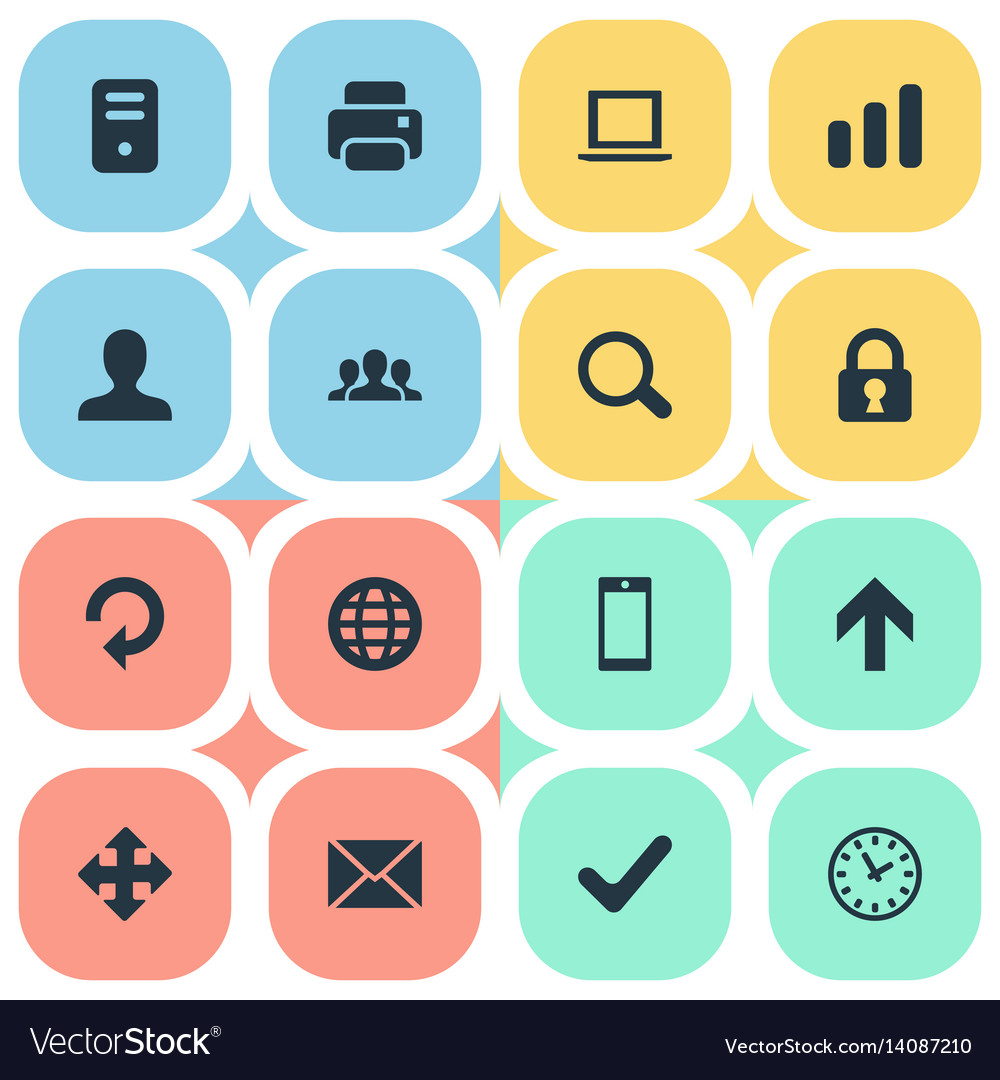 Set of simple apps icons