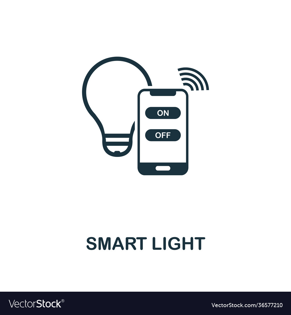 Smart Licht Icon monochrome Design