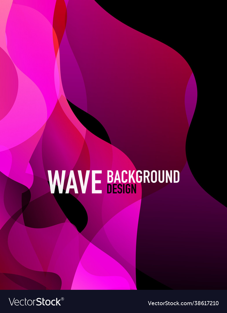 Vertical fluid gradient wave abstract background vector image Vertical fluid gradient wave abstract background