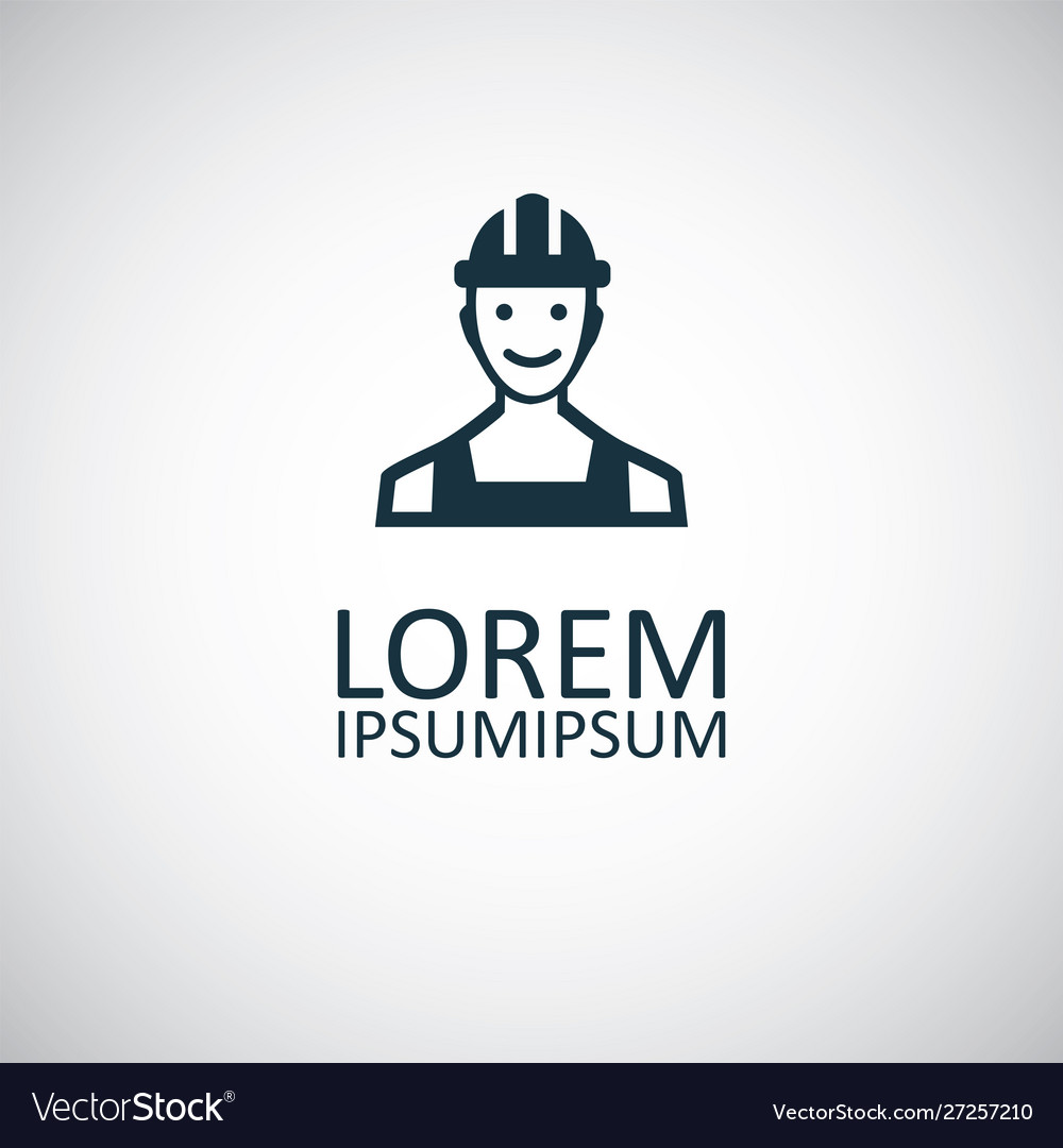 Worker icon for web and ui on white background