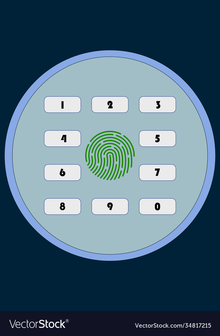 Code lock for safe doors with number buttons vector image Code lock for safe doors with number buttons