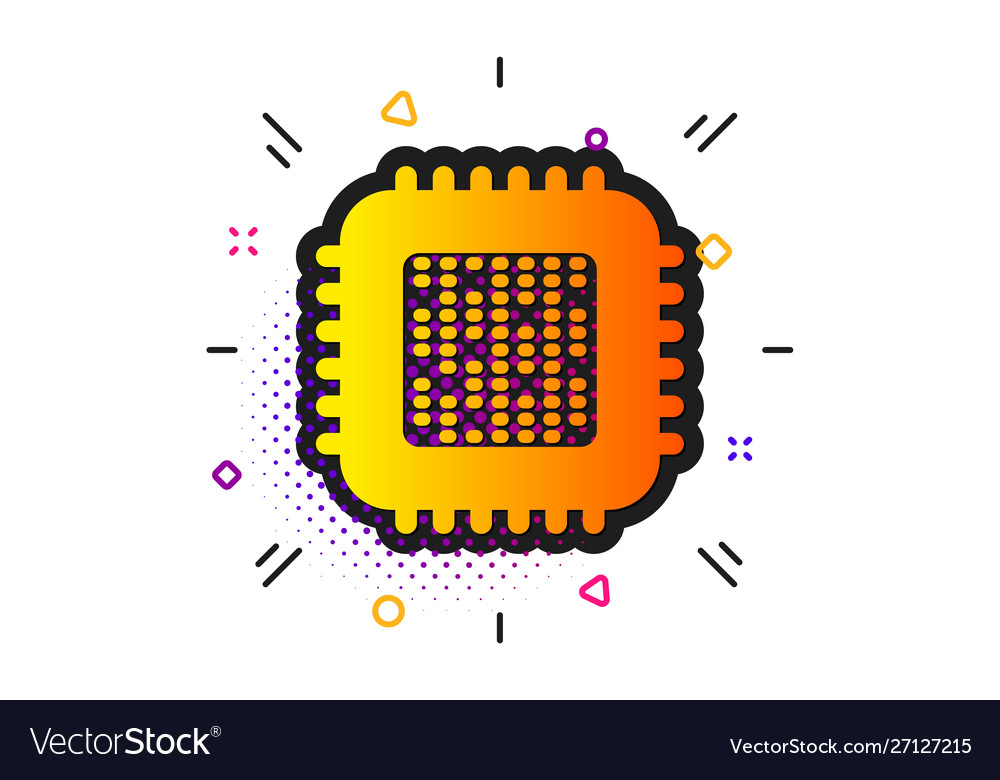 Cpu processor icon computer component sign