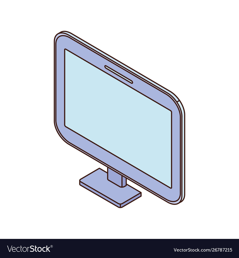 Desktop computer screen on white background