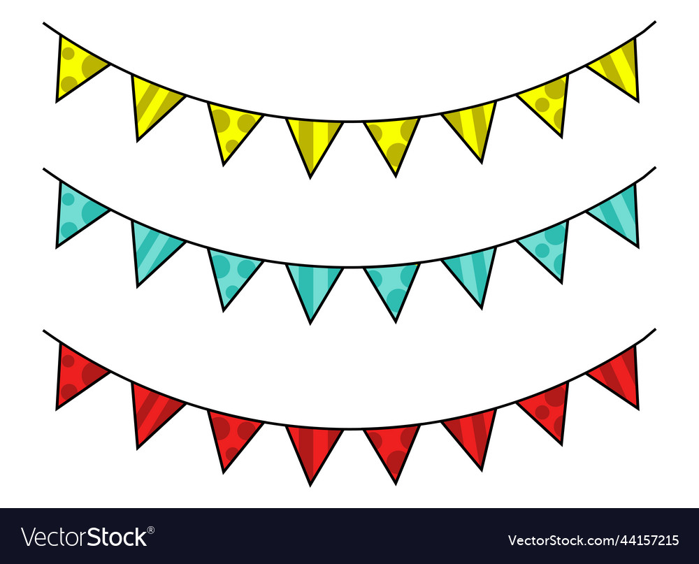 Flag Garland Clipart Royalty Free Vector Image