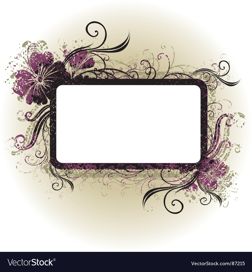 Floral vintage frame Royalty Free Vector Image