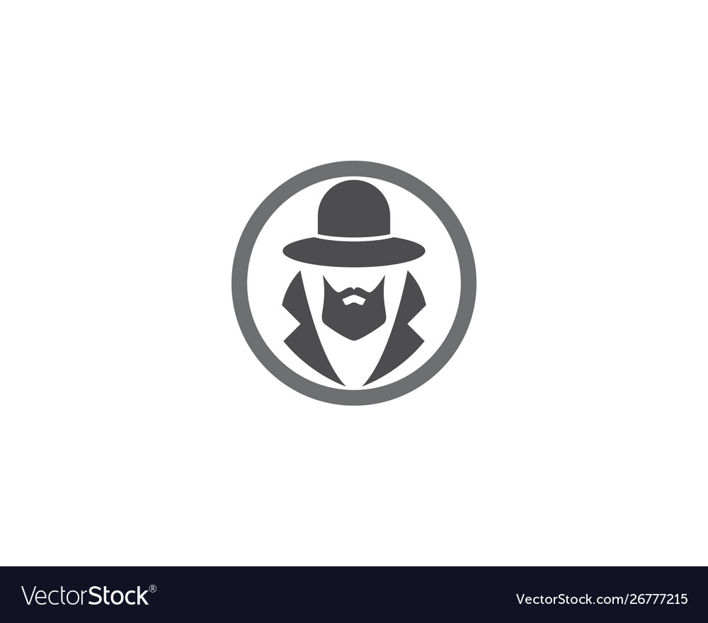 Gentleman tuxedo logo Royalty Free Vector Image