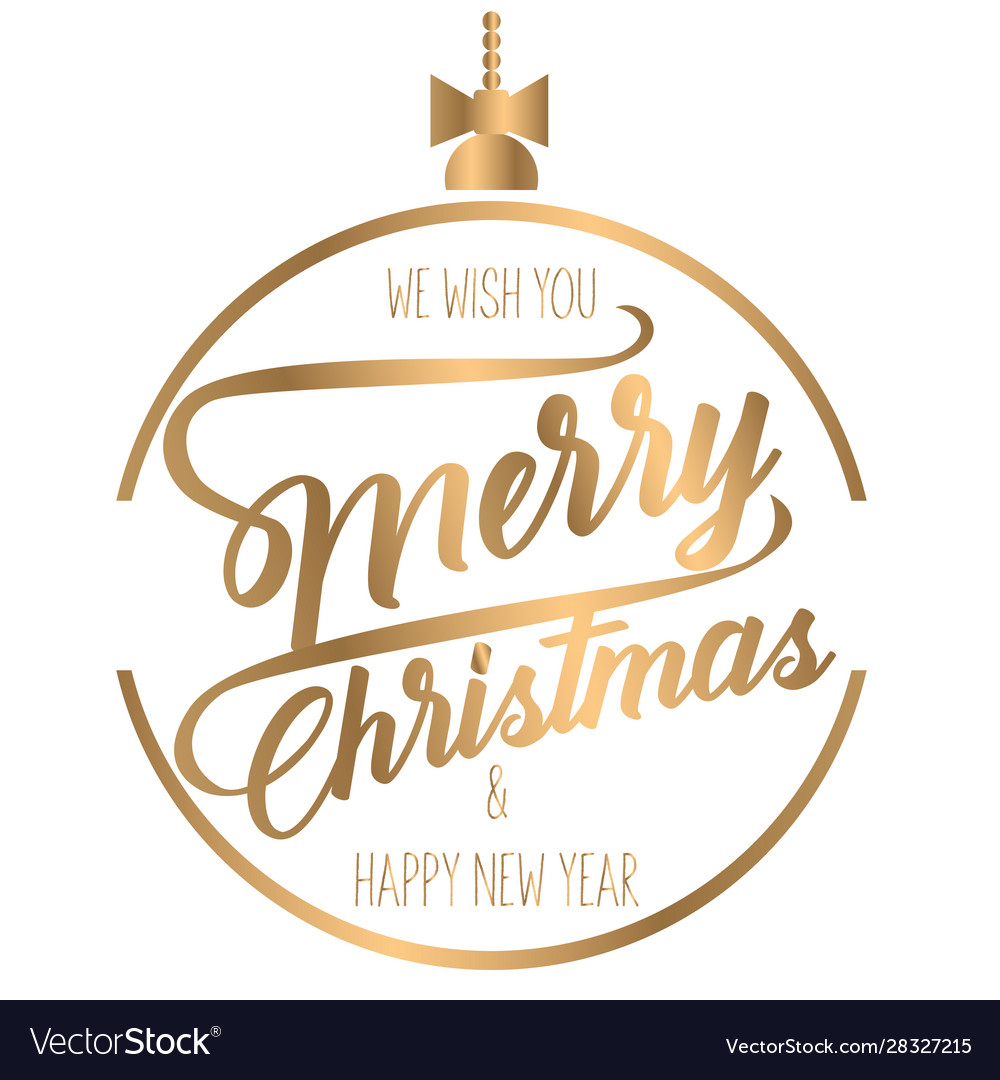 Merry christmas text vector image Merry christmas text