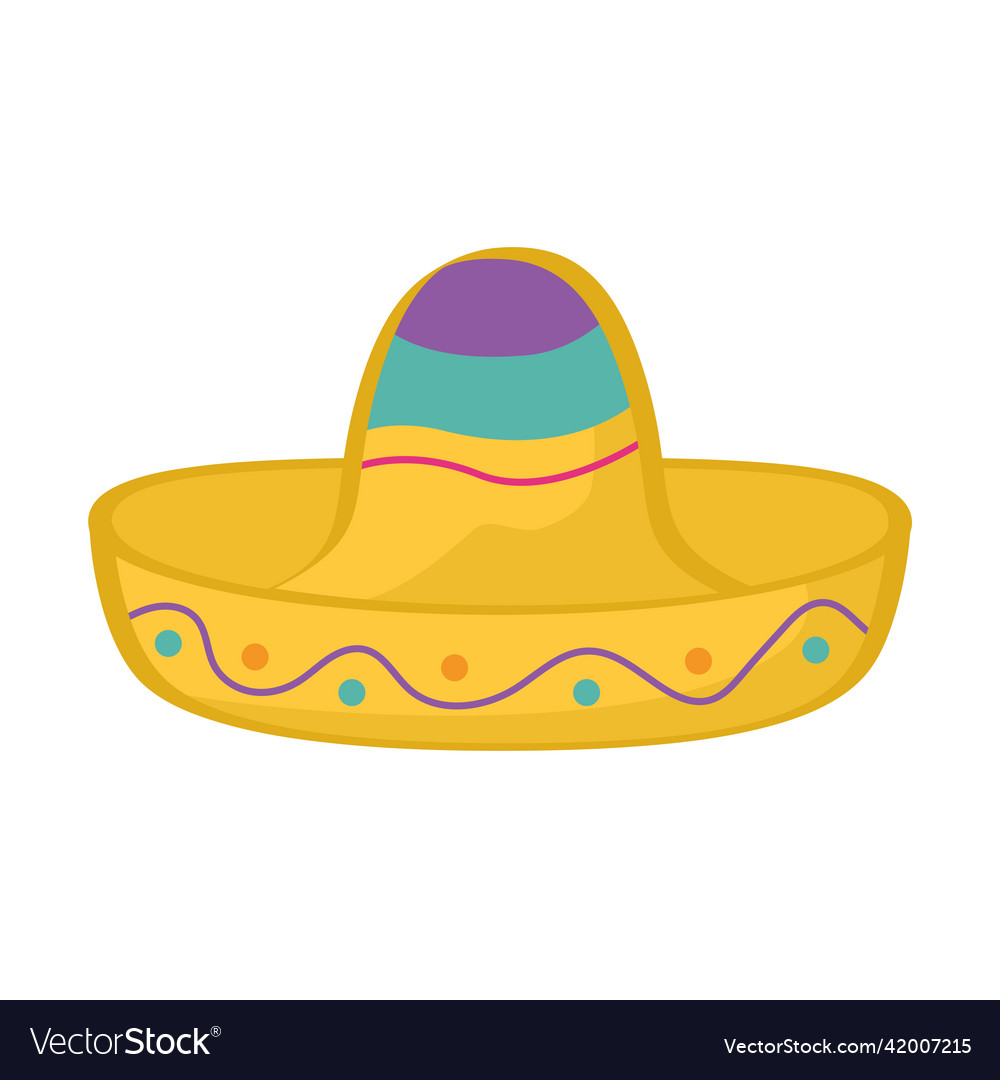 Mexican sombrero icon Royalty Free Vector Image