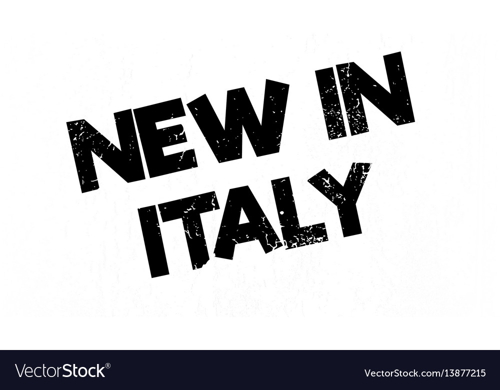 New in italy rubber stamp