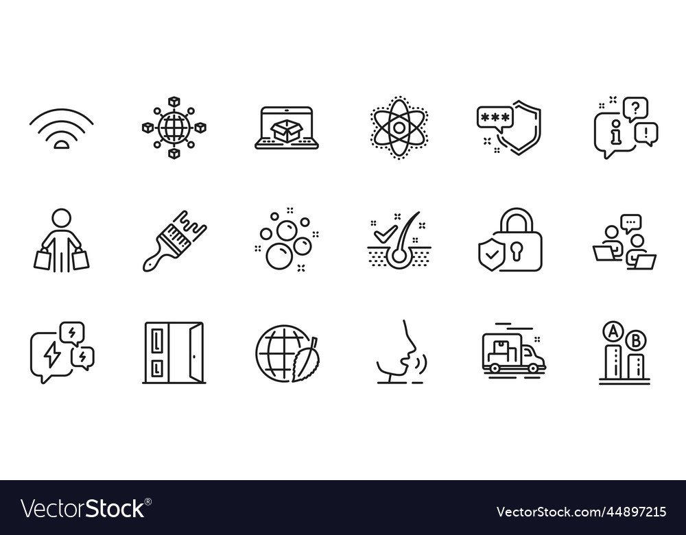 Outline set of ab testing clean bubbles Vector Image Outline set of ab testing clean bubbles