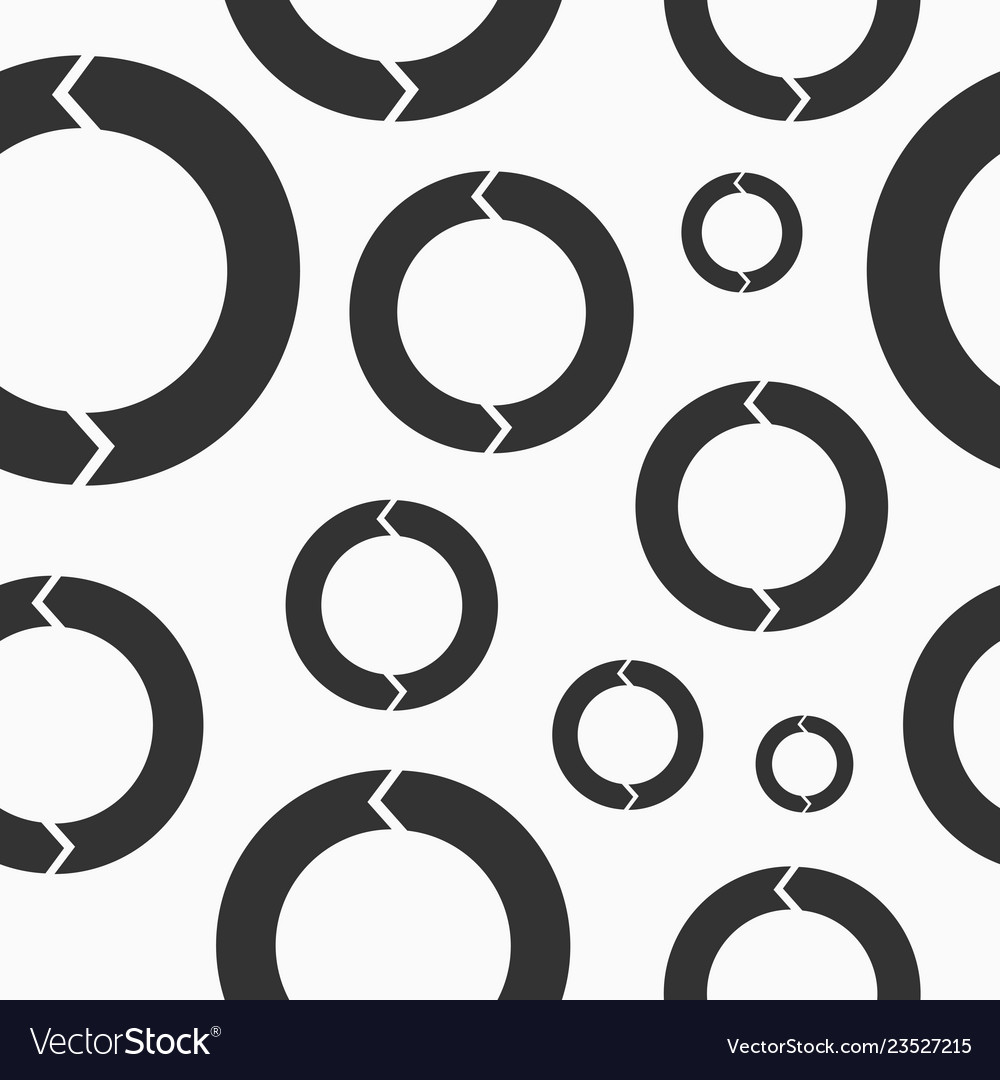 Seamless pattern with circular arrows vector image Seamless pattern with circular arrows