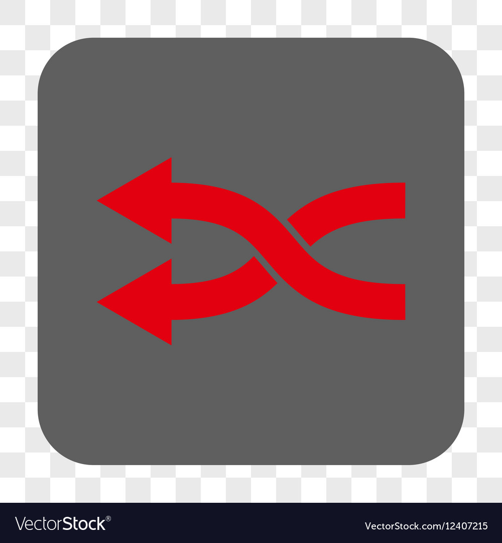 Shuffle arrows left rounded square button