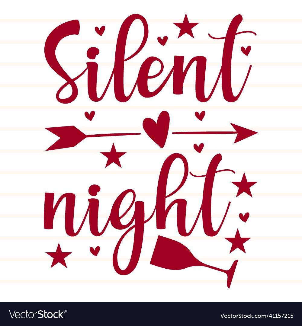 Silent night t shirt and svg design