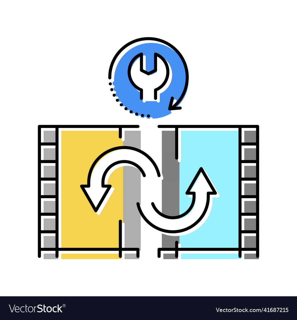 Tape duplication color icon vector image Tape duplication color icon