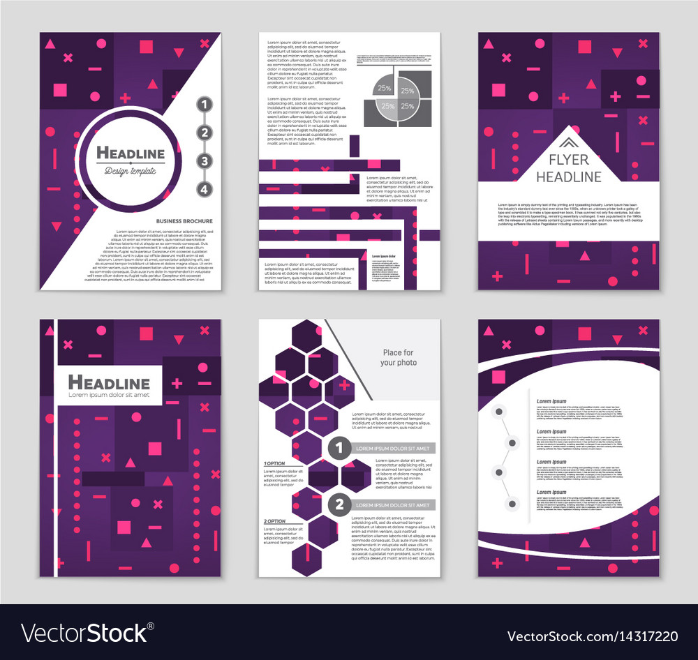 Abstract layout background set for art