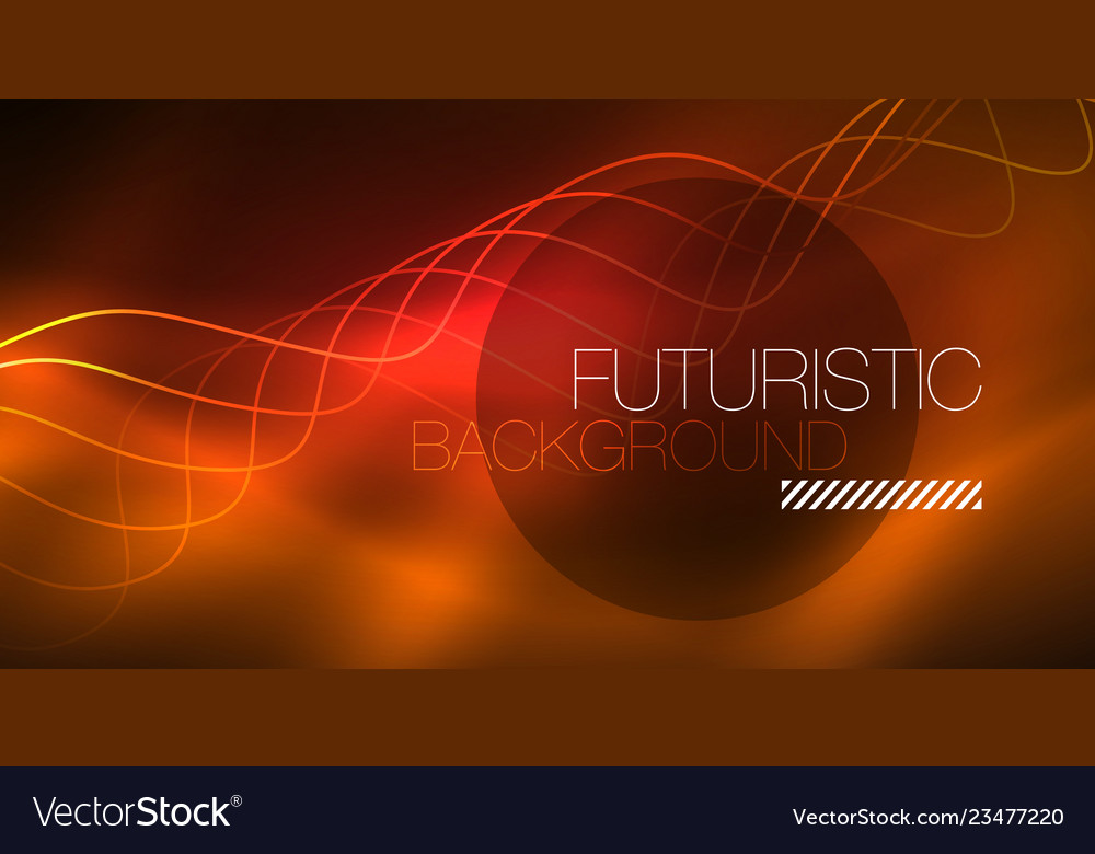 Abstract shiny glowinng color wave design element Vector Image Abstract shiny glowinng color wave design element