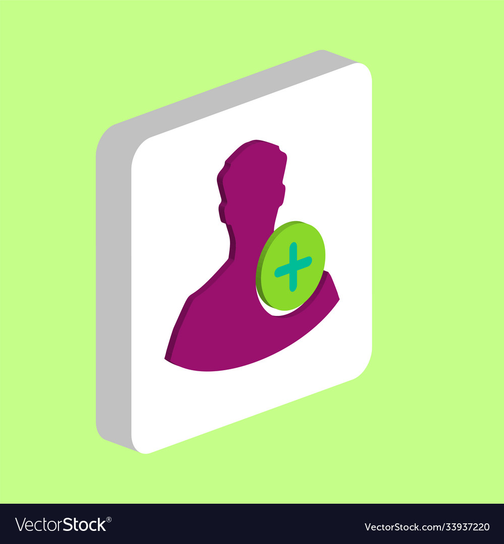 Add user simple icon symbol design template
