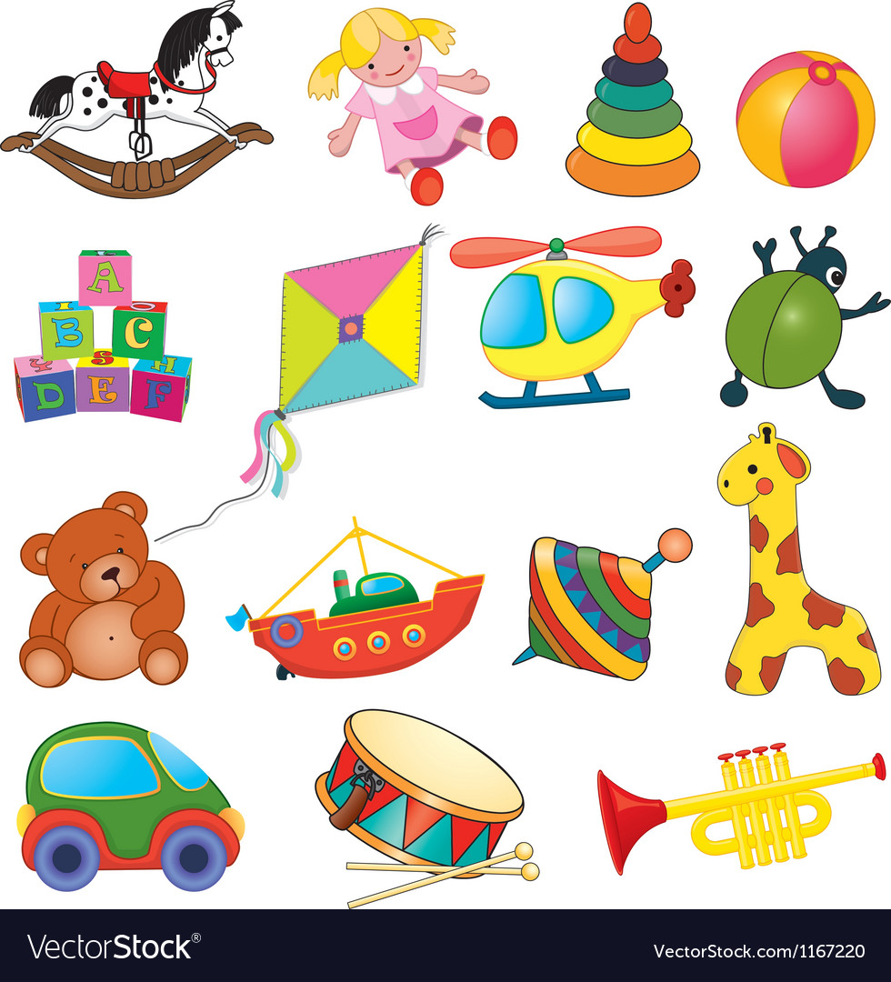 Download Baby toys Royalty Free Vector Image - VectorStock